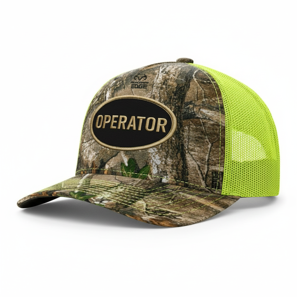 Neon Yellow Operator Hat Angled View