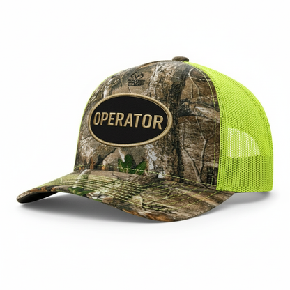 Neon Yellow Operator Hat Angled View