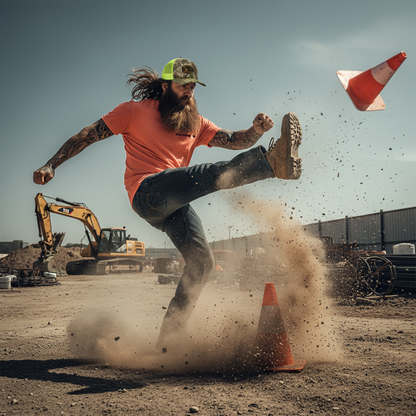 Ultra Realistic Cone Kicker Action Shot